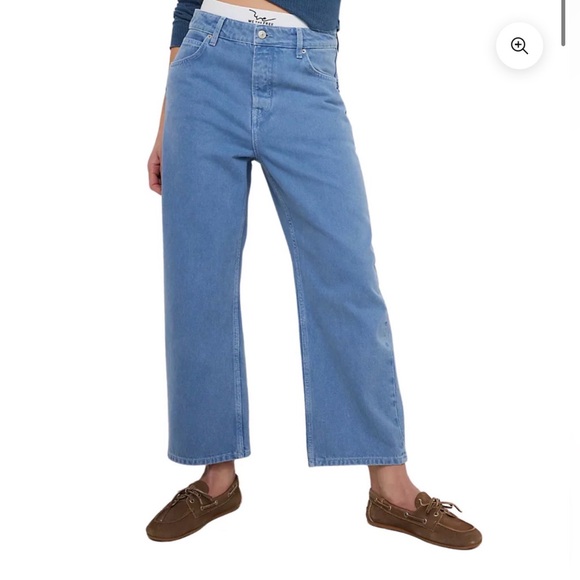 FREE PEOPLE DEEP TRANCE MID-RISE DROPPED BOYFRIEND DENIM, OCEAN, Sz 27 NWT - Picture 2 of 8